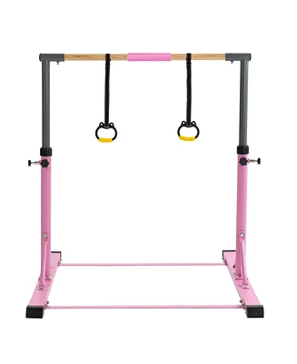 Simplie Fun Gymnastic Bar Settics Horizontal Bartics Kip Bar For Kids Home Use Pink