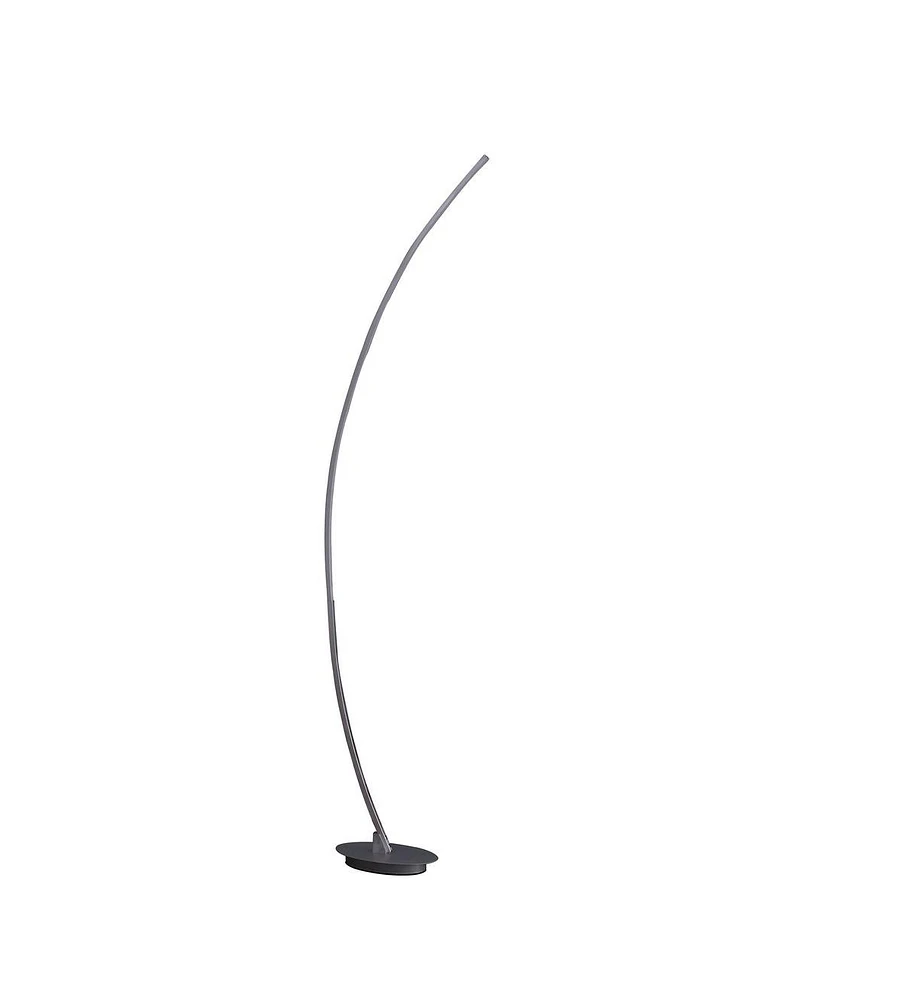 Streamdale Furniture 62.25-Inch Bradie Brushed Nickel Led Arc Tube Floor Lamp