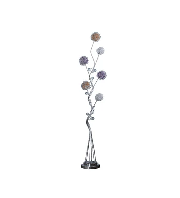 Simplie Fun 58.5" In 6 Aluminum Led Zeus Metal Floor Lamp