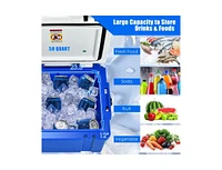 Slickblue 58 Quart Leak-Proof Portable Cooler Ice Box for Camping-Blue