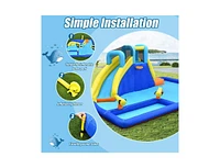 Slickblue 6-in-1 Inflatable Water Slide Jumping House without Blower