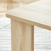 Log Textured Coffee Table for Modern Living Rooms
