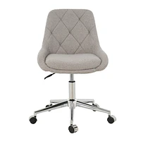 Modern Teddy Fleece Dining Chair with Chrome Legs