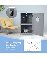 Slickblue 2-tier Litter Hidden Cat House With Anti-toppling Device