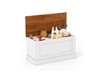 Slickblue Large Storage Chest with Safety Metal Hinge-White