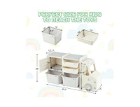 Slickblue Toddler Truck Storage Organizer with Plastic Bins