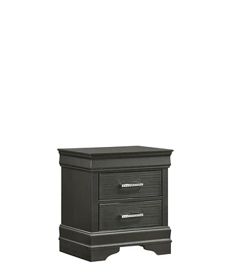 Simplie Fun Modern Brooklyn Nightstand Made With Wood In Gray