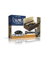 We Games Double 6 Black Dominoes Game Set in Wooden Case