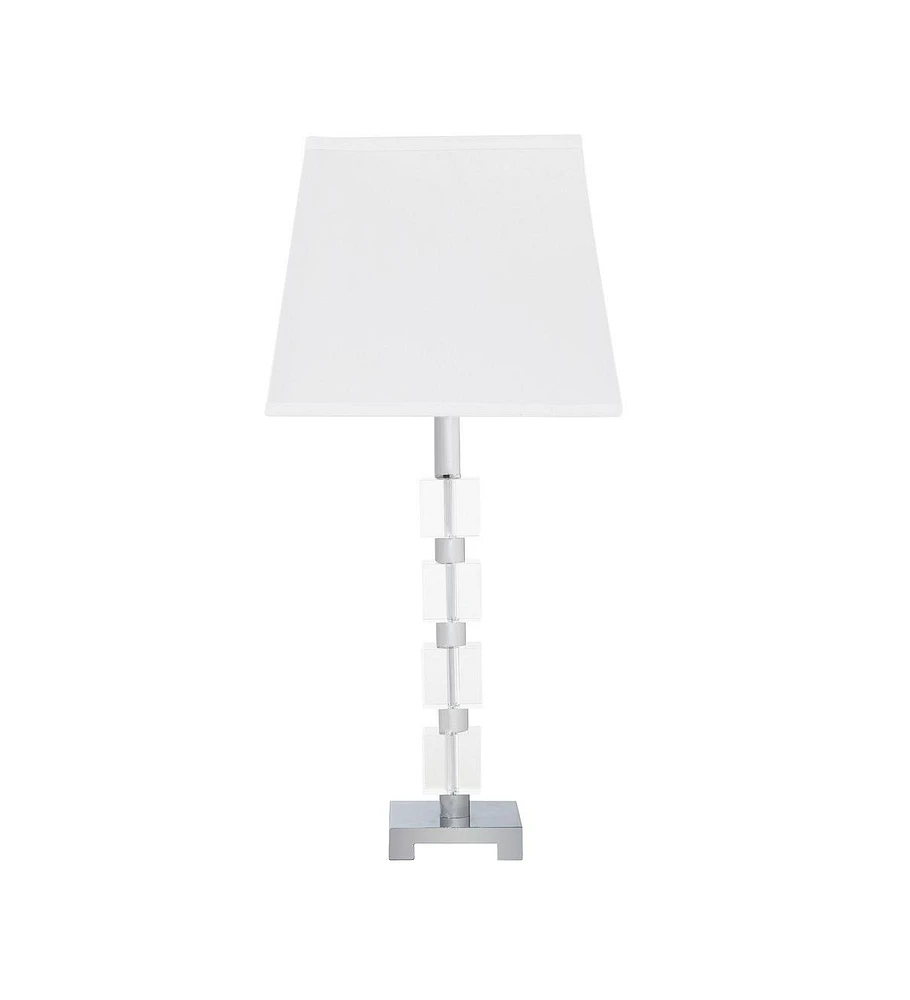 Streamdale Furniture 25" Wendi Glam Crystal Cube Ice Table Lamp