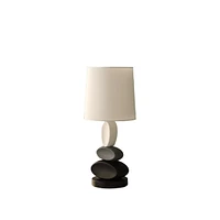 Streamdale Furniture 19" In Coastal Como Modern Stacked Tablets Metal Table Lamp