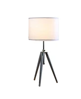 Streamdale Furniture 34.25" - 29.25" In Mid-Century Adjustable Tripod Chrome/Silver Metal Table Lamp