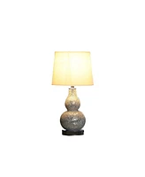 Streamdale Furniture 19.5" In Mirror Glass Mosaic Silver Chrome Polyresin Table Lamp