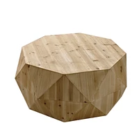 38.58"Threedimensional Embossed Pattern Design American Retro Style Coffee Table