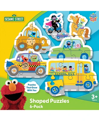 MasterPieces Puzzles MasterPieces Sesame Street Vehicles 6-Pack Mini Shaped Jigsaw Puzzles