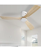 Streamdale Furniture 52" Natural Wood Ceiling Fan with Remote Control