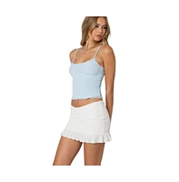 Edikted Women's Bethany mesh tank top