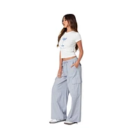 Edikted Women's Phoenix Linen Look Cargo Pants