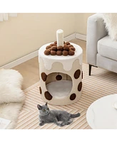 Slickblue Bubble Tea Cat Tree Tower with Scratching Post