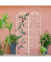 Metal Garden Trellis for Climbing Plants Outdoor Support