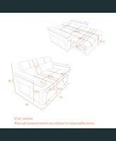 Streamdale Furniture 54" Pull-Out Sleeper Sofa Bed Double Seat Recliner Sofa Bed With Armrests With Storage