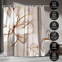 71x74 Floral Shower Curtain - Transparent Beauty by Pi Creative Art
