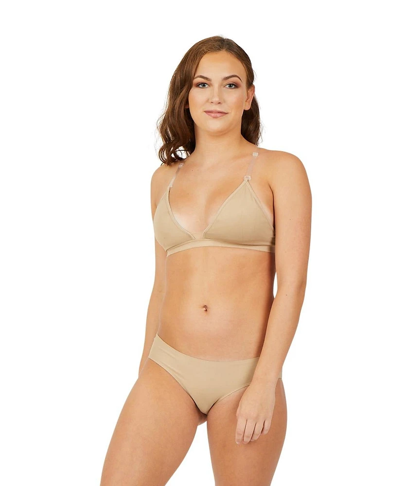 Capezio Girls Deep Neck Clear Back Bra