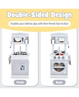 Sugift Chef Pretend Kitchen Playset with Cooking Oven and Sink for Toddlers