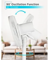Black & Decker Black+Decker 12-Inch Dual Blade Table Fan with Remote, BFDTD12VW, Desk Fan for Home and Office, Tabletop Fan with 3 Speed Settings, 90-