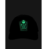 Nightmare Before Christmas Men's Glow-In-The-Dark Jack Logo Adult Black Snapback Cap