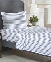 Printed Quatrefoil - 100% Organic Cotton Percale Twin Extra Long Sheets Set Deep Pocket,