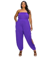 L I V D Plus Boucie Sleeveless Jumpsuit w/ Leg Slit