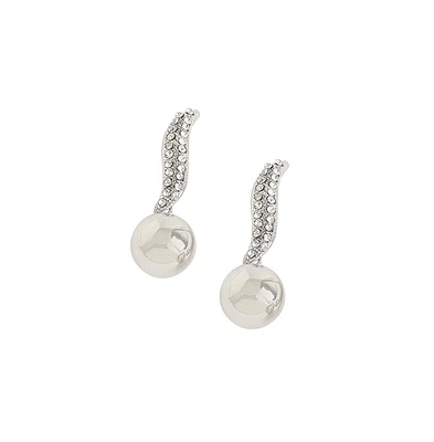 Sohi Women's Minimal Drop Earrings