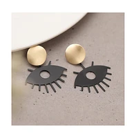 Sohi Women's Contrast Drop Earrings