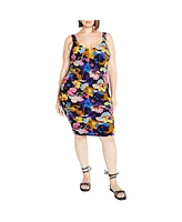 City Chic Women's Helen Print Dress