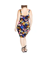 City Chic Women's Helen Print Dress