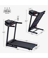 Streamdale Furniture Hydraulic folding treadmill with incline, preset programs, and bluetooth