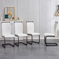 White marble table set with 4 chairs