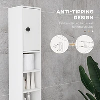 71" Tall White Storage Cabinet with Adjustable Shelves