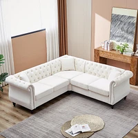 Oversized L-Shaped Sectional Sofa Cover - 5 Seater