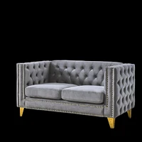3 Seater + 2 Seater Combination Sofa.Grey Velv