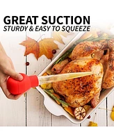 Transparent Turkey Baster with Detachable Bulb Includes Cleaning Brush
