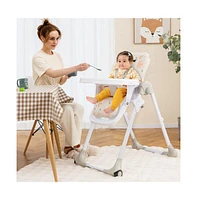 Slickblue Toddler 3-In-1 Convertible Baby High Chair