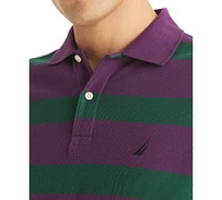Nautica Men's Classic Short Sleeve Striped Deck Polo Shirt