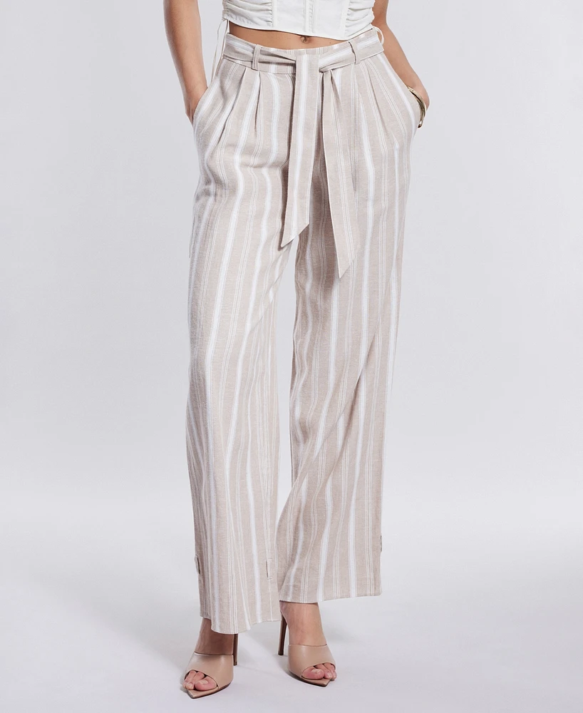 Bcbg New York Women's Striped Wide-Leg Pants