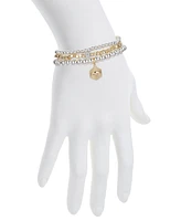 Unwritten Cubic Zirconia and Crystal Fireball Evil Eye Beaded Stretch Bracelet Set