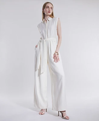 Bcbg New York Women's Wide-Leg Sleeveless Jumpsuit