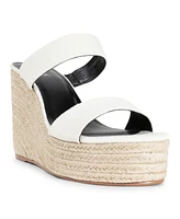 Smash Women's Luna Two-Strap Slide Espadrille Wedge Sandals