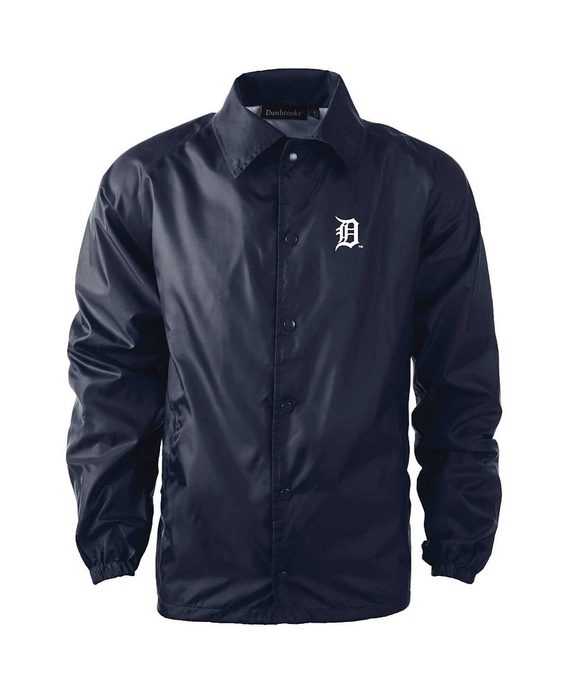 Dunbrooke Men's Detroit Tigers Coach's Raglan Full-Snap Windbreaker Jacket