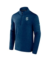 Fanatics Men's Deep-Sea Seattle Kraken Authentic Pro Quarter-Zip Pullover Top