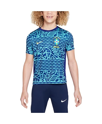 Nike Big Boys and Girls Brazil National Team 2024 Academy Pro Pre-Match Top